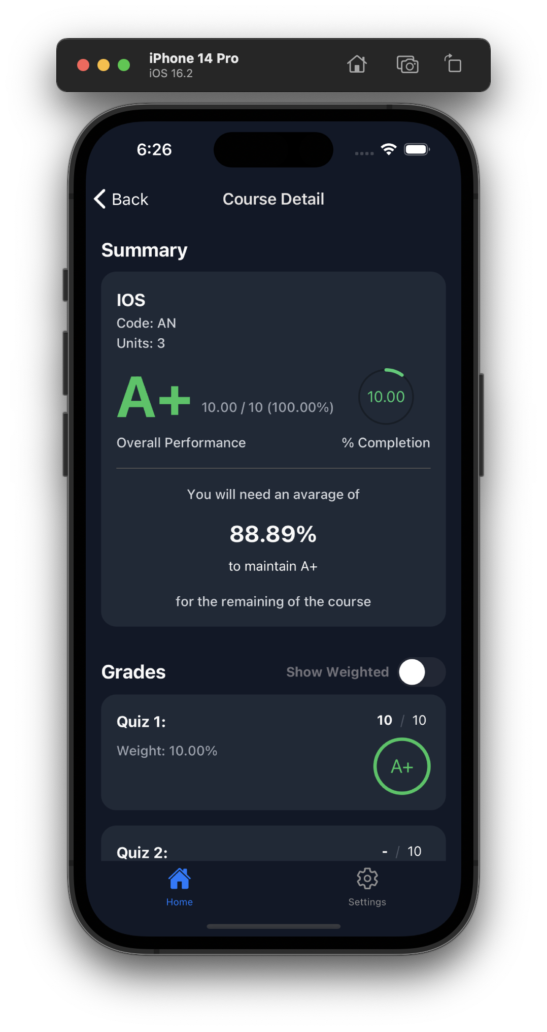 Grade Tracker